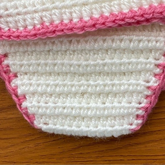 Diaper Cover size 0 6 months New NWT baby Girls boutique Pink white Crocheted - Picture 6 of 12